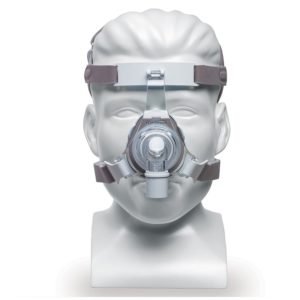 Respironics TrueBlue Nasal CPAP Mask and Headgear front