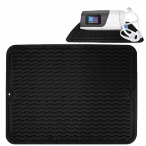 cpap-store-dallas-fort-worth--black-non-slip-silicone-protector-mat-pad-for-cpap-or-bipap-machine-